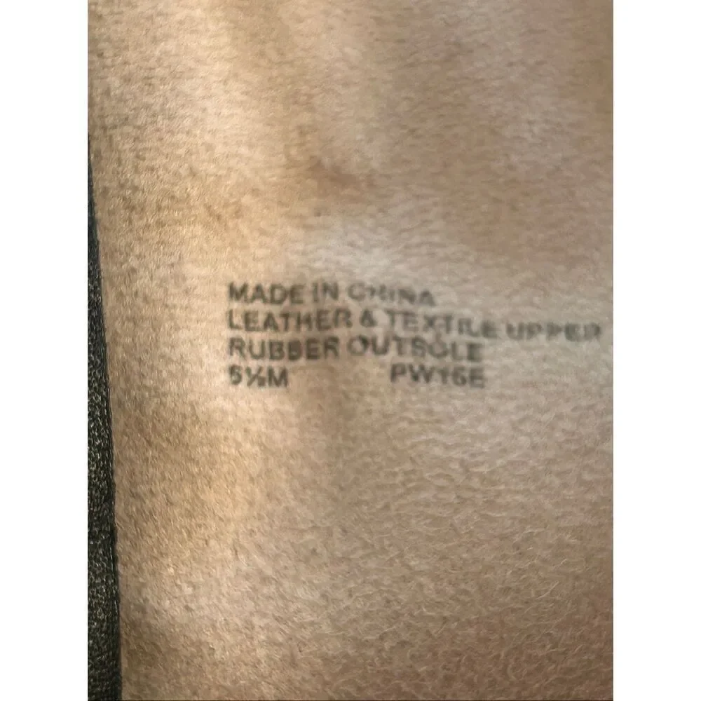 Michael Kors Hamilton Riding Boots Black /Silver Logo Size 6.5 M